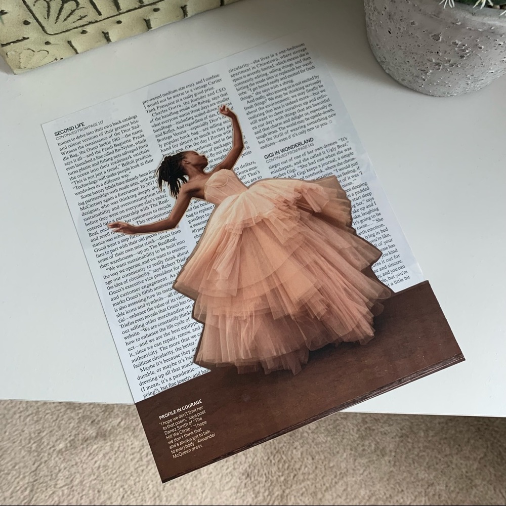Editorial Collage Wall Art Amanda Gorman Tulle Dress Editorial Fashion Aesthetic - Picture 4 of 12